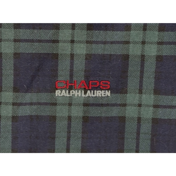 Vintage Chaps Ralph Lauren Sweatshirt Sweater Mens XL Plaid Spellout Logo - Picture 3 of 7